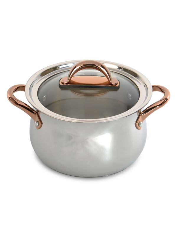 Berghoff Ouro Gold Stainless Steel Casserole With Glass Lid